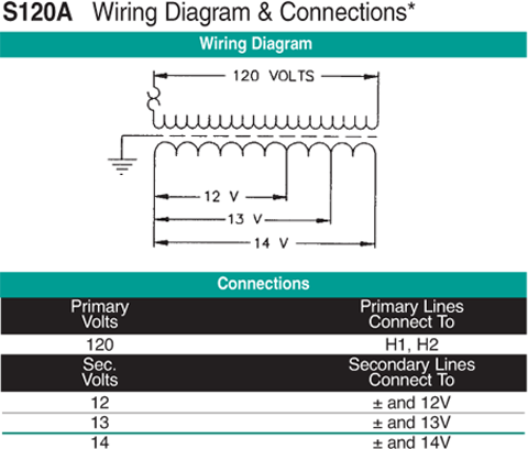 1 kva transformer primary 120 secondary 12  13  14 jefferson 411 0941 055 Furnace Transformer Wiring Diagram 