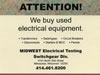 MIDWEST Buys Used Electrical Equipment Post Card