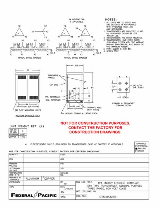 T4J750FSE Drawing